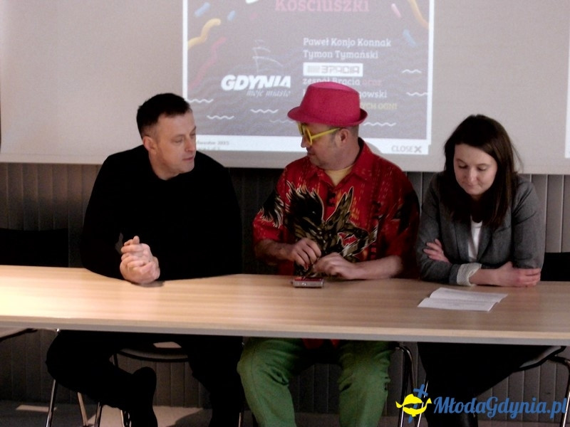 Konferencja prasowa poświęcona przygotowaniom do gdyńskiego Sylwestra.