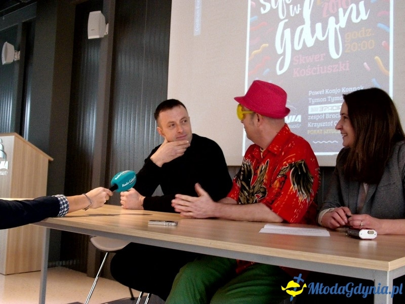 Konferencja prasowa poświęcona przygotowaniom do gdyńskiego Sylwestra.