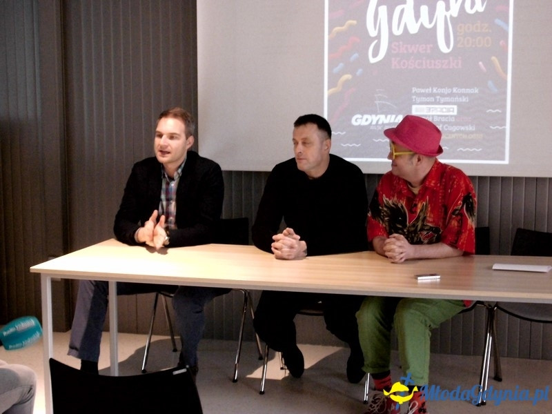 Konferencja prasowa poświęcona przygotowaniom do gdyńskiego Sylwestra.