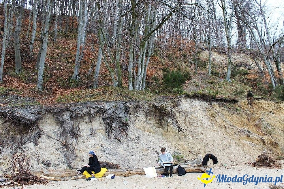 Plener z prof. Piotrem C. Kowalskim 6-7.04.17 - Malowanie morza z poziomu morza