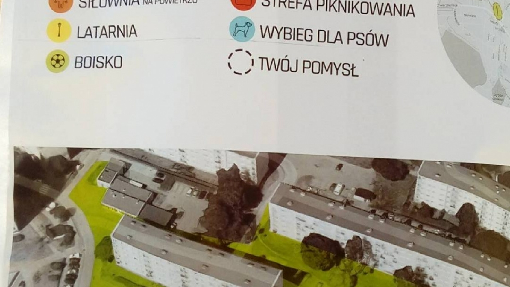 Planowanie powierzchni publicznej  na Witominie