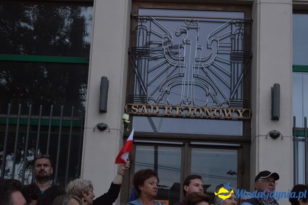 Protest przed Sądem Rejonowym w Gdyni