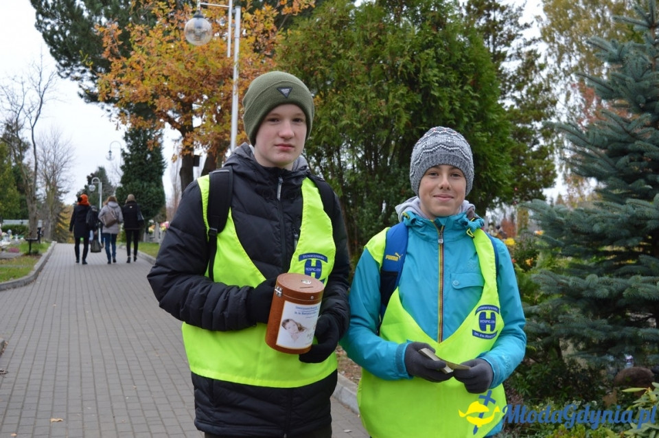 1 listopada 2017 - kwesta na rzecz Hospicjum : Cmentarz Marynarki Wojennej RP, Cmentarz Witomiński, Cmentarz komunalny