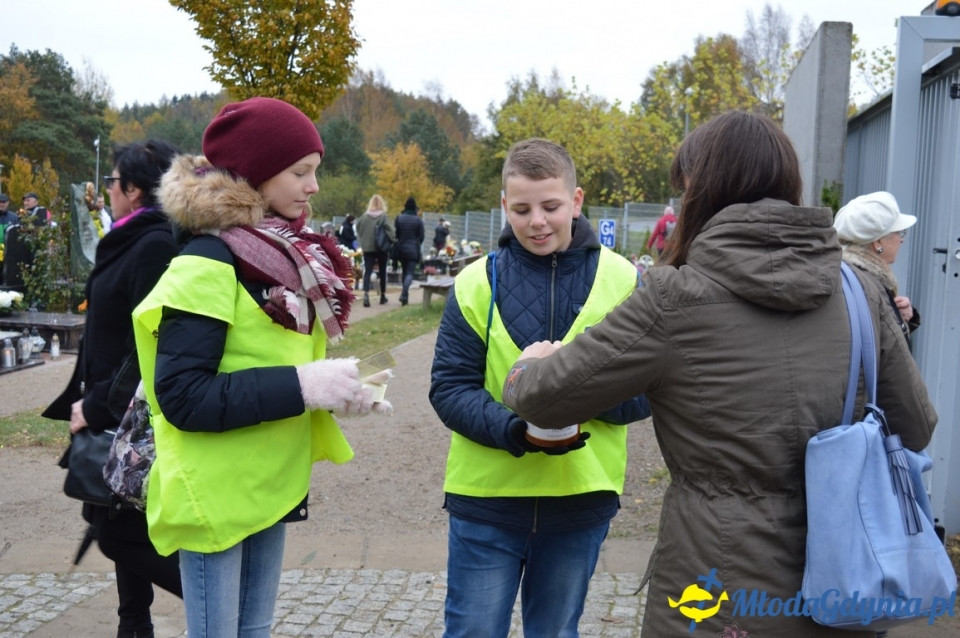 1 listopada 2017 - kwesta na rzecz Hospicjum : Cmentarz Marynarki Wojennej RP, Cmentarz Witomiński, Cmentarz komunalny