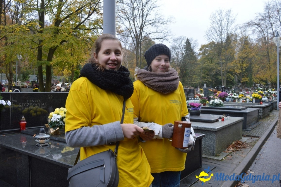 1 listopada 2017 - kwesta na rzecz Hospicjum : Cmentarz Marynarki Wojennej RP, Cmentarz Witomiński, Cmentarz komunalny