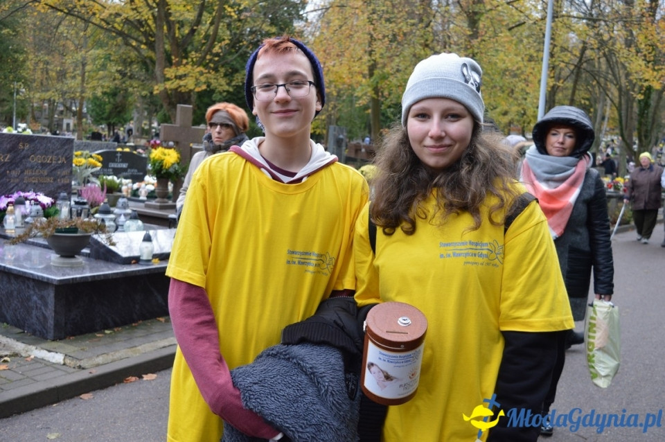 1 listopada 2017 - kwesta na rzecz Hospicjum : Cmentarz Marynarki Wojennej RP, Cmentarz Witomiński, Cmentarz komunalny