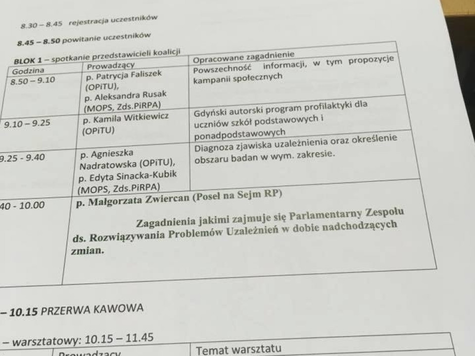 Poseł Małgorzata Zwiercan - październik 2017