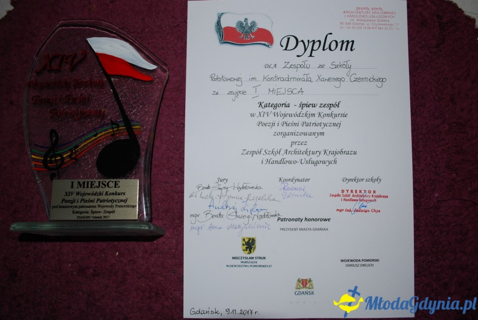 XIV Konkurs Pieśni Patriotycznych Gdańsk 09.11.2017