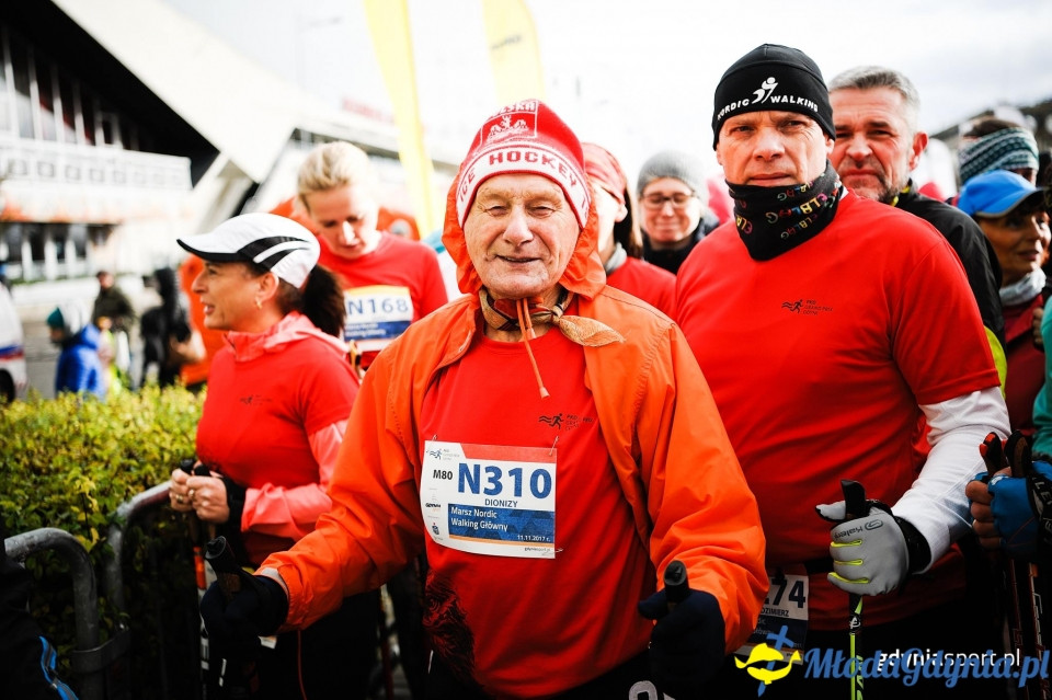 Marsz nordic walking - Bieg Niepodległości z PKO Bankiem Polskim 2017 (I)