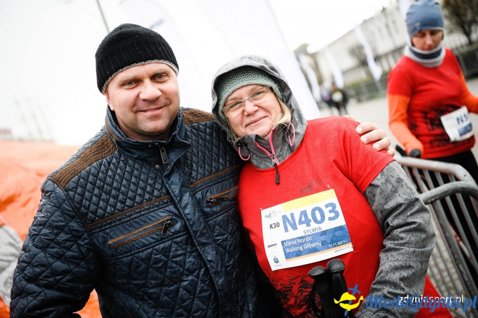 Marsz nordic walking - Bieg Niepodległości z PKO Bankiem Polskim 2017 (I)