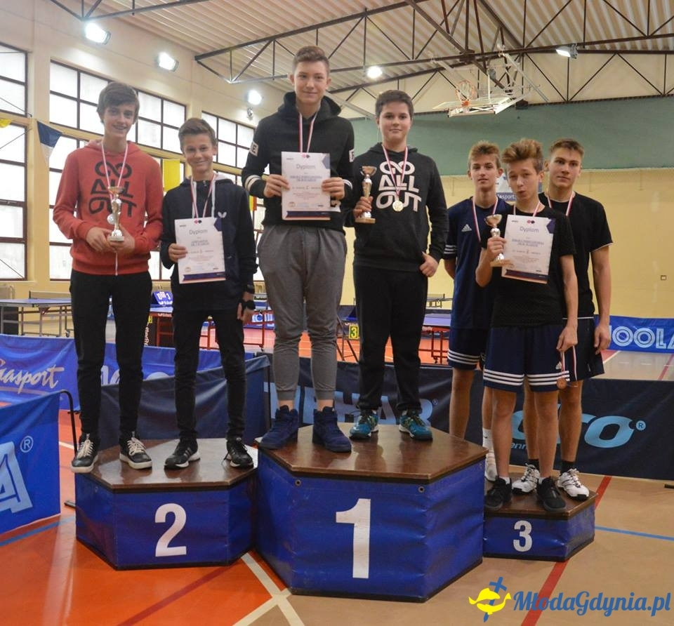 Szkolny Finał Mistrzostw Gdyni w Drużynowym Tenisie Stołowym 2017 - Potrójny sukces SP 28