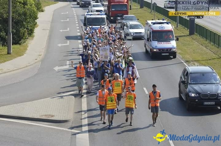 Gdyńska Piesza Pielgrzymka na Jasną Górę 2018 - wejście do Częstochowy