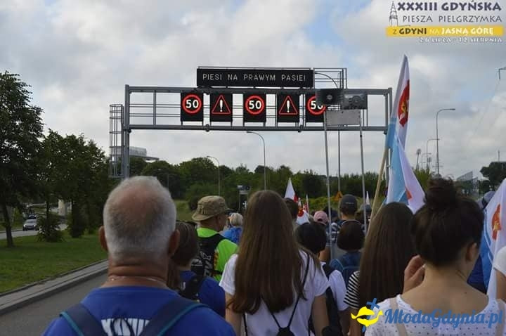 Gdyńska Piesza Pielgrzymka na Jasną Górę 2018 - wejście do Częstochowy