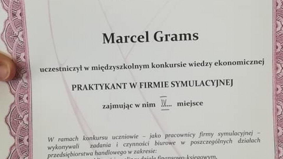 ZSAE - Praktykant w firmie symulacyjnej 2019