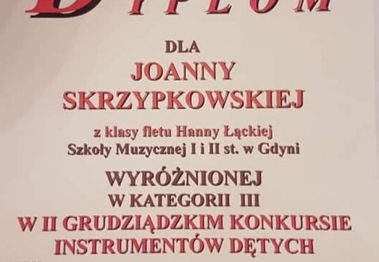 Sukcesy uczniów Szkoły Muzycznej - maj 2019