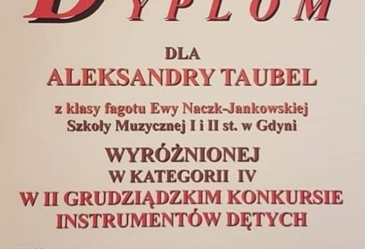 Sukcesy uczniów Szkoły Muzycznej - maj 2019