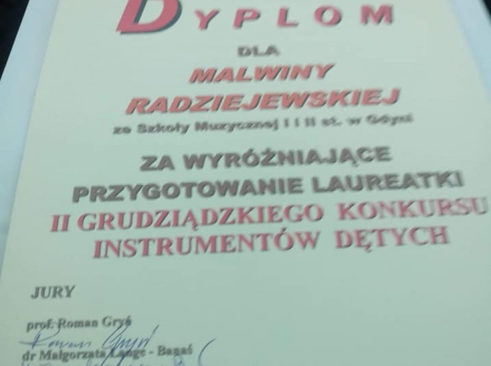 Sukcesy uczniów Szkoły Muzycznej - maj 2019