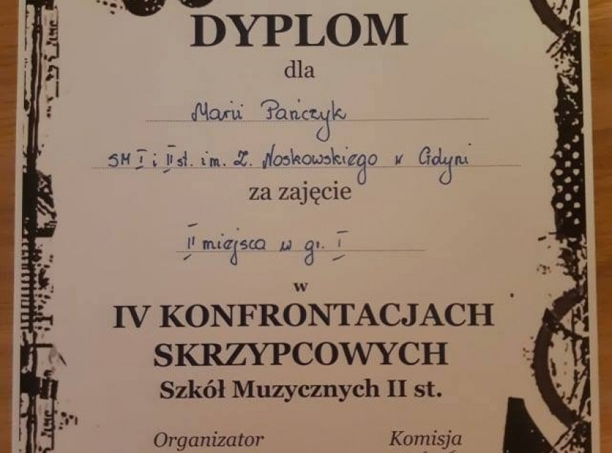 Sukcesy uczniów Szkoły Muzycznej - maj 2019