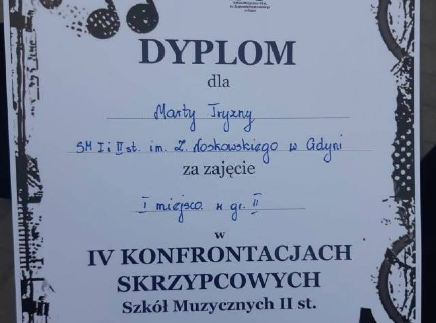 Sukcesy uczniów Szkoły Muzycznej - maj 2019