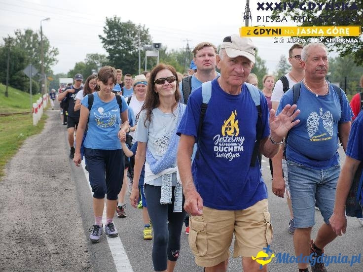 Pielgrzymka 2019 Dzień drugi - Żukowo - Hopowo - Przywidz