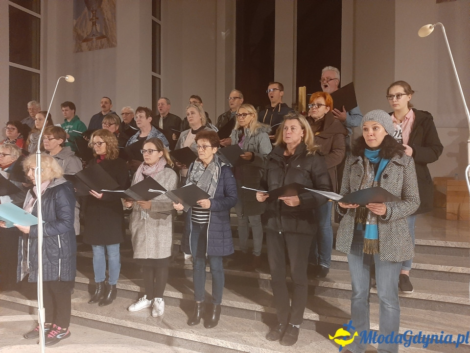 Piaśnicka Msza Żałobna - próba przed koncertem w Chwaszczynie 07.11.2019