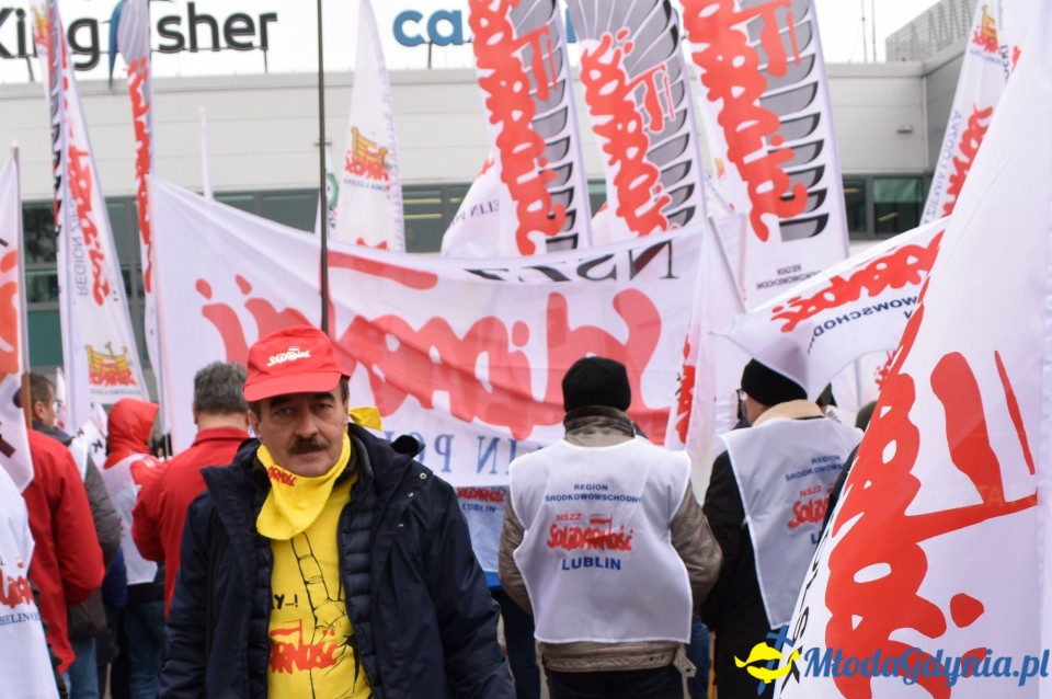 Castorama - protest Solidarności