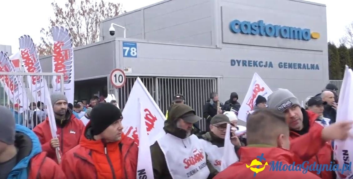 Castorama - protest Solidarności