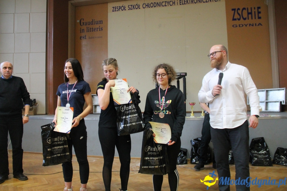 Mistrzostw Szkół Gdyńskich w siłowaniu na rękę 16.12.2019 ZSChiE