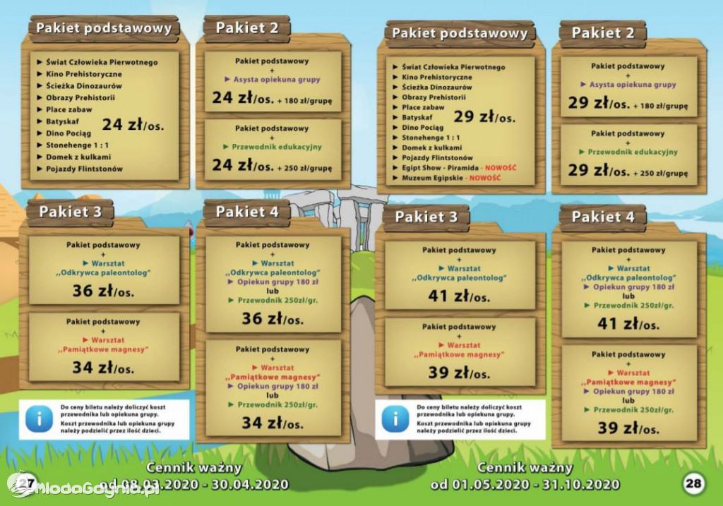 Park Ewolucji - oferta