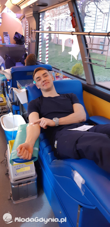 Akademia Marynarki Wojennej odpowiada na apel o krew - foto Wojciech Mundt