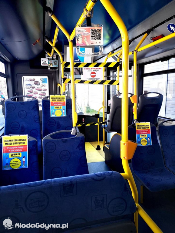 ZKM - oznakowane autobusy - ograniczona ilość miejsc