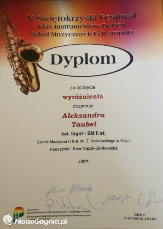 V Świętokrzyski Festiwal Klas Instrumentów Dętych Szkół Muzycznych I i II stopnia w Kielcach