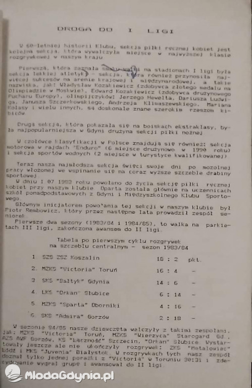 Piłka ręczna w Gdyni - drużyny Bałtyku Gdynia