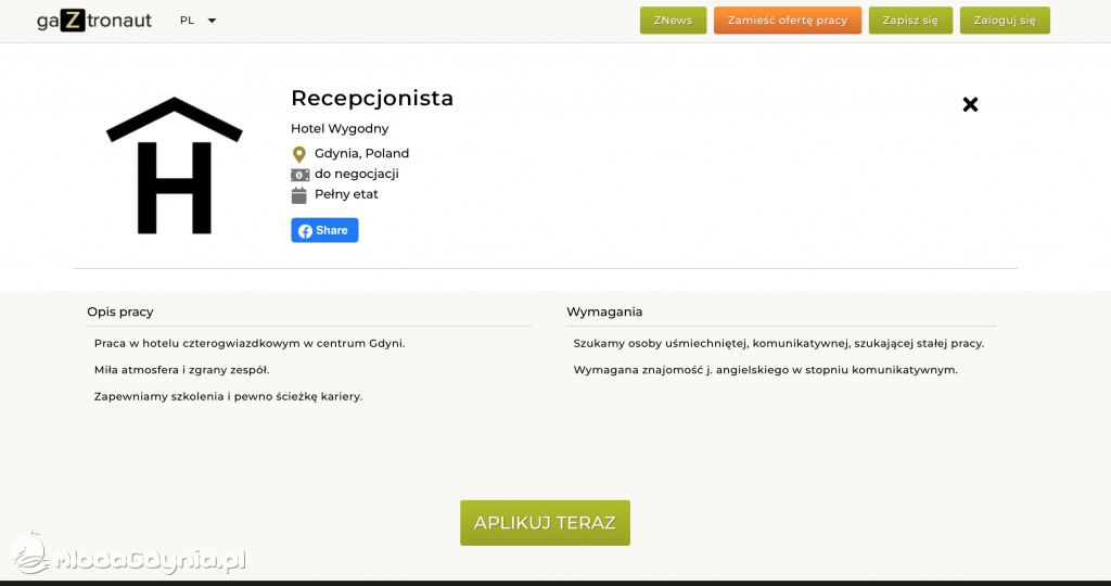 Gaztronaut jak założyć konto