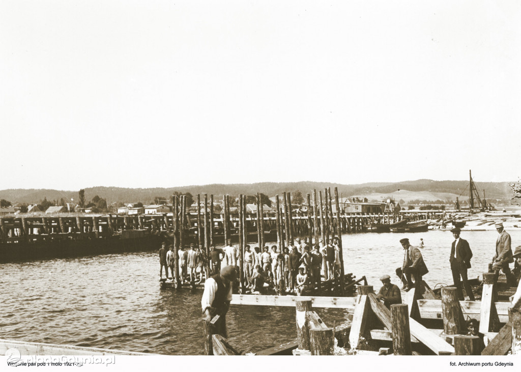 Port Gdynia - budowa 1921