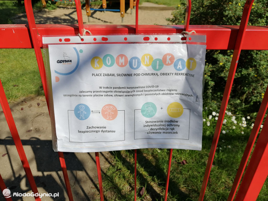Na Witominie place zabaw zamknięte