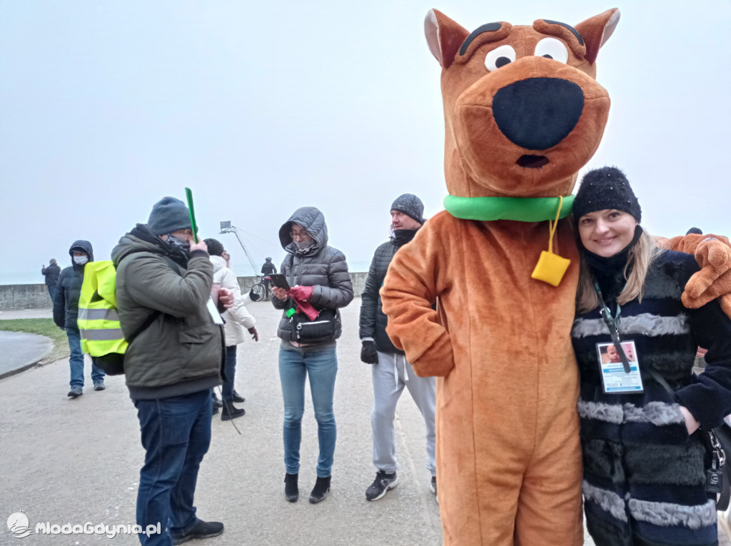 Morsowanie dla Olusia - 13 grudnia 2020, plaża w Redłowie