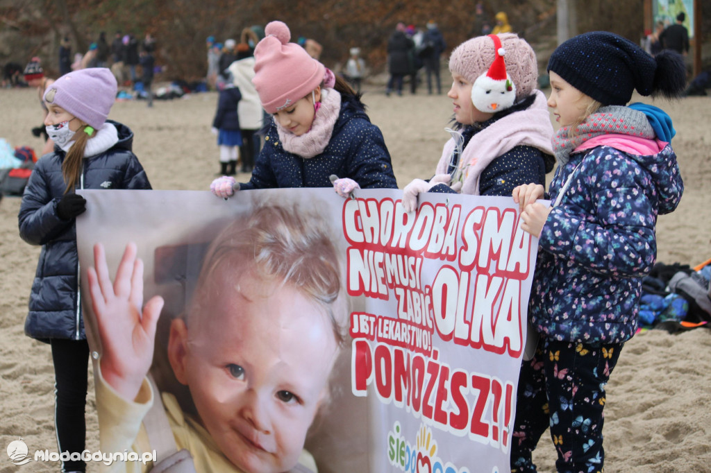 Morsowanie dla Olusia - 13 grudnia 2020, plaża w Redłowie