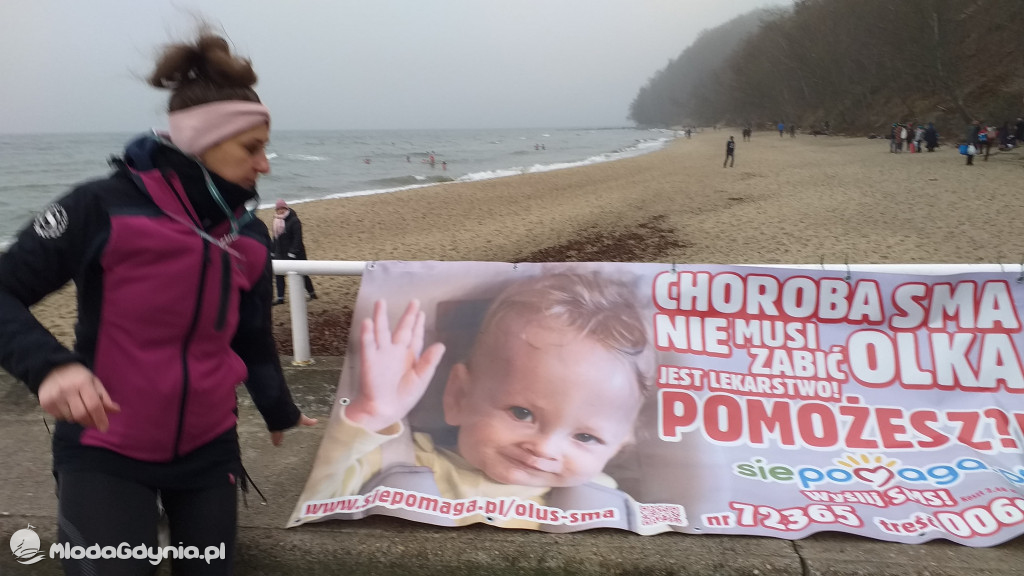 Morsowanie dla Olusia - 13 grudnia 2020, plaża w Redłowie