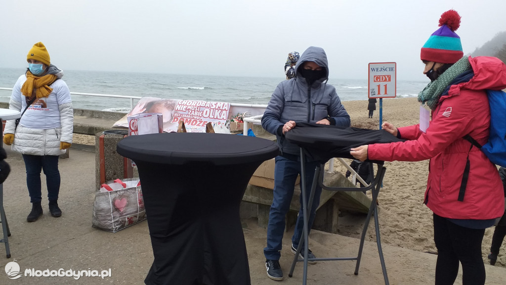 Morsowanie dla Olusia - 13 grudnia 2020, plaża w Redłowie