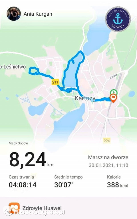 PTTK Kotwica - 13.Kartuzy - 30.01.2021