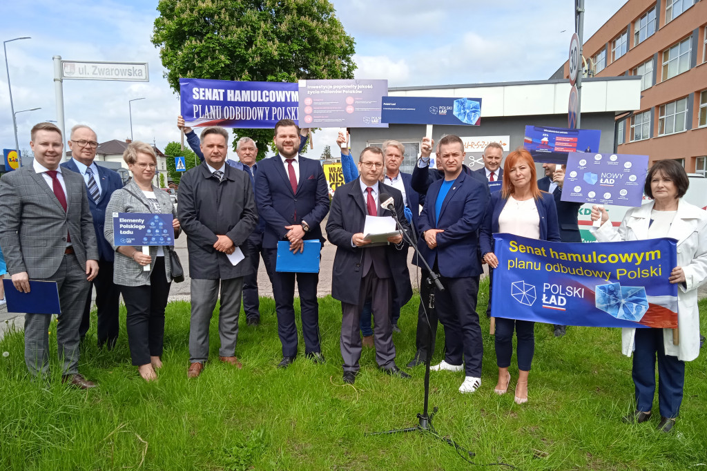 Konferencja prasowa samorzadowców w Lęborku - 19.05.2021