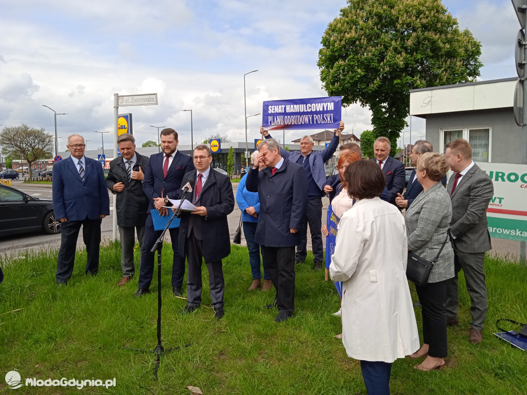 Konferencja prasowa samorzadowców w Lęborku - 19.05.2021