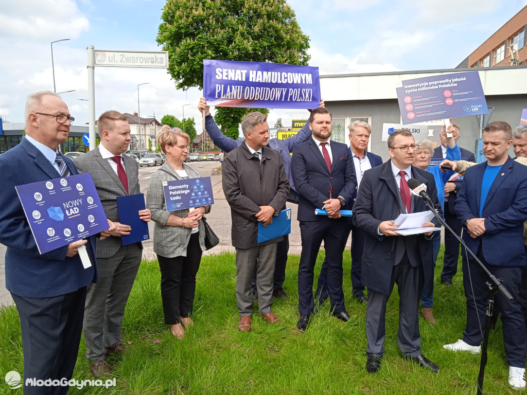 Konferencja prasowa samorzadowców w Lęborku - 19.05.2021