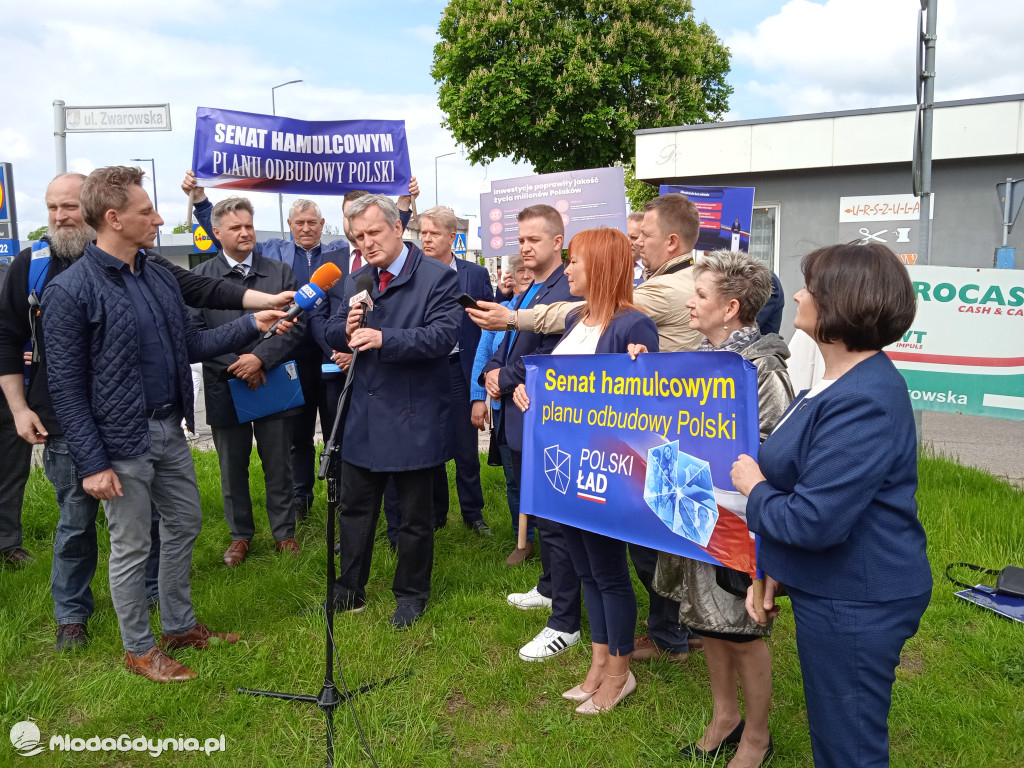 Konferencja prasowa samorzadowców w Lęborku - 19.05.2021
