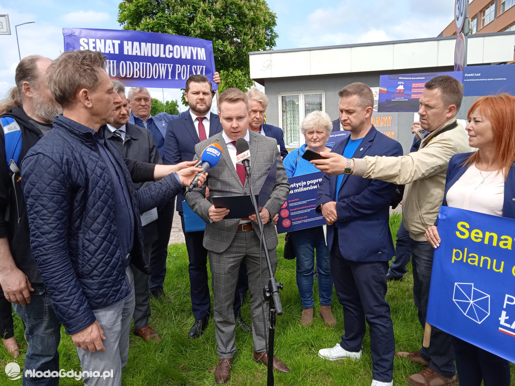 Konferencja prasowa samorzadowców w Lęborku - 19.05.2021