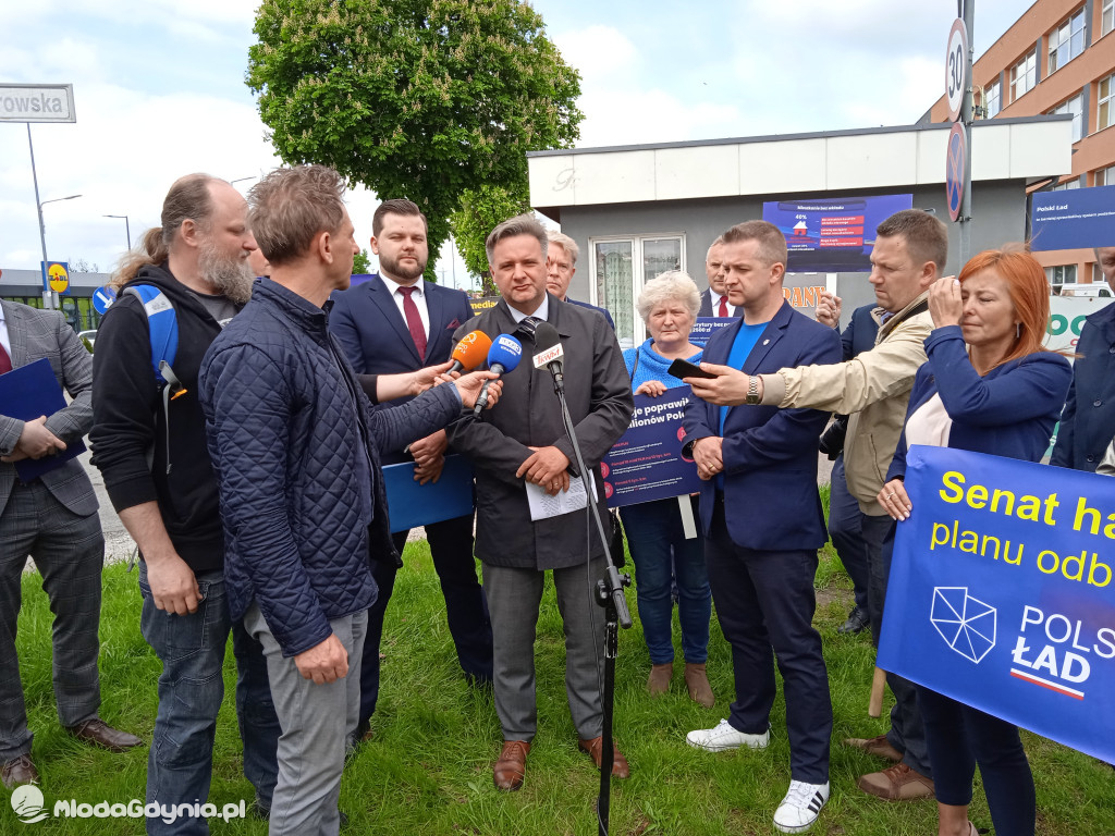 Konferencja prasowa samorzadowców w Lęborku - 19.05.2021