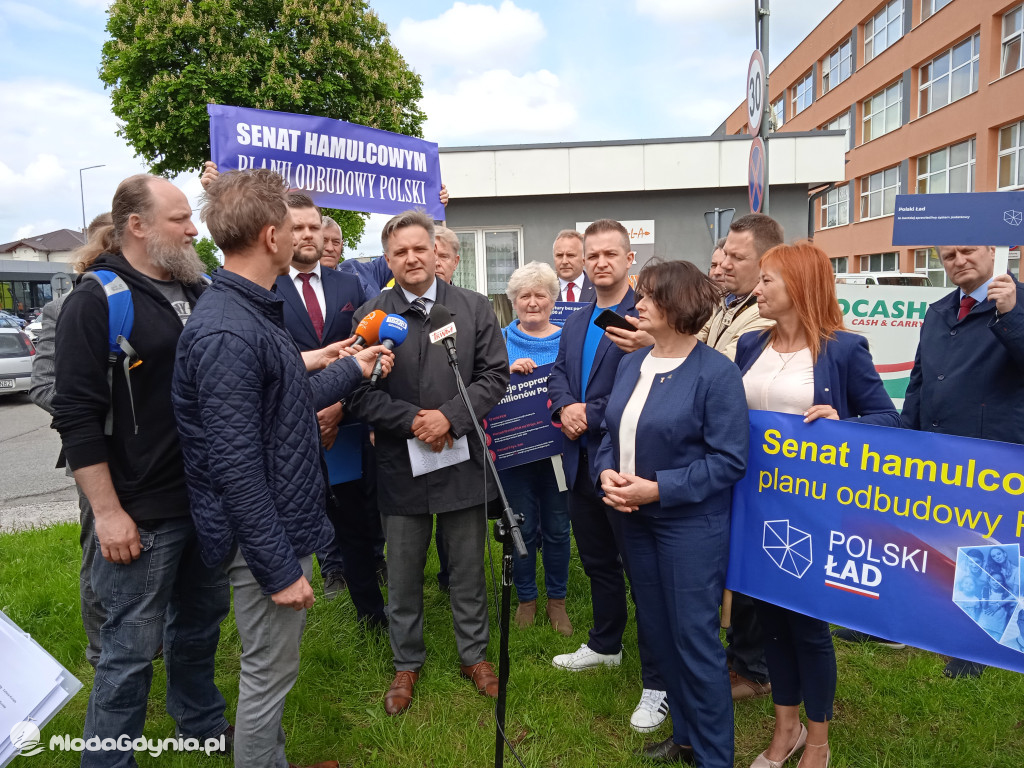 Konferencja prasowa samorzadowców w Lęborku - 19.05.2021