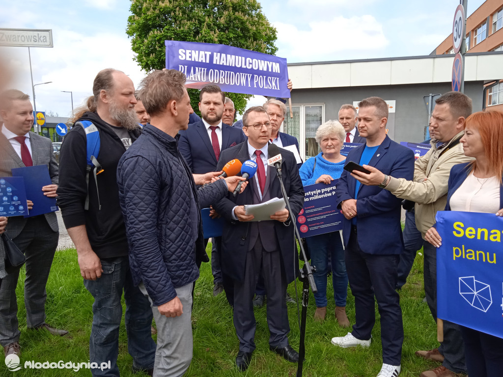 Konferencja prasowa samorzadowców w Lęborku - 19.05.2021