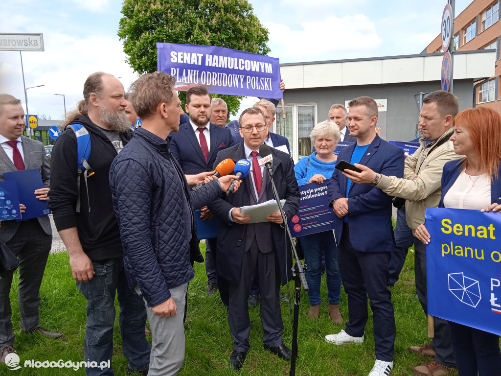 Konferencja prasowa samorzadowców w Lęborku - 19.05.2021